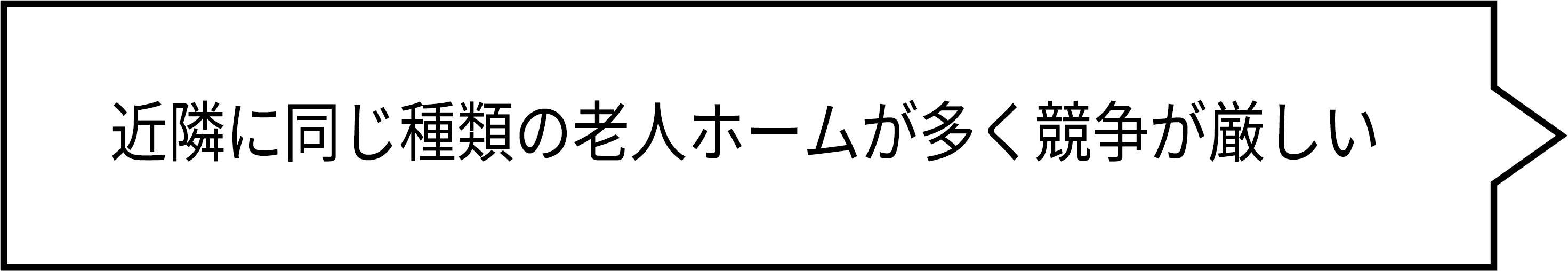 「近隣に同じ種類の老人ホームが多く競争が厳しい」